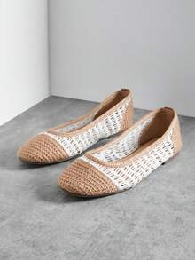 Solezae Sapatos Planos Versáteis de Moda Feminina para Uso Diário - Damasco - Visão 5