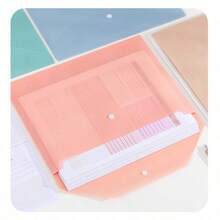A4 Clear PP Plastic Document Folders With Snap Button, Waterproof File Storage Pouches, Macaron Color Envelope File Bags For Office School Document Organizer, Available In 5pcs/10pcs/30pcs - Gradient Macaron Colors (Upgraded and Thickened) - View 11