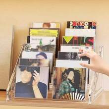 1pc Transparent CD/DVD Storage Rack, Multi-Layer CD/DVD Display Shelf, Media Storage Organizer, Desktop Decor - Multicolor - View 9
