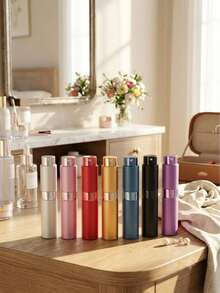 3/6 Pcs 10Ml Refillable Perfume Bottle, Perfume Storage, Refillable Perfume Spray Bottle, Travel Perfume Spray Dispenser, Mini Portable Empty Liquid Container, Travel Essentials, Beach Travel Pouch - Multicolor - View 3