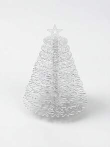 1件 3D壓克力聖誕樹桌面裝飾，分層雪花飾品，適用居家桌面節日擺飾，現代北歐風節慶裝飾 - 多色 - 查看 13