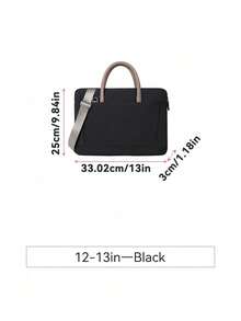 1pc Shoulder Portable Laptop Bag Conference Waterproof Portable Briefcase Back To School - Multicolor - View 16
