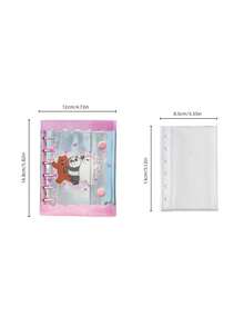 We Bare Bears X Joivida 1本可愛圖案散頁活頁本，PVC材質，透明保護封面，透明螺旋裝訂，開學必備，適合送給同學與朋友，趣味風格 - A - 查看 3