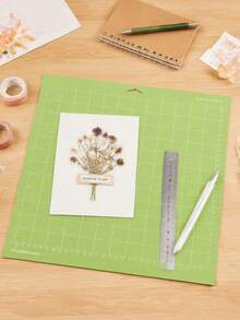 1 buah Alas Potong Standar Hijau dengan Garis Kisi, Penanda Ukuran, Anti Selip, Perekat, Alas Potong Kerajinan untuk DIY, Scrapbooking, Kerajinan Kertas, Proyek Seni Buatan Tangan, Perlengkapan Kantor - Hijau - View 6