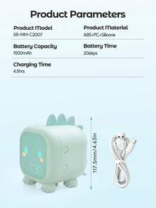 Teckwe Creative Night Light Fun Dragon Alarm Clock,ABS,1500mAh - multicolor - View 6