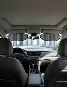 2Pcs Electrostatic Adsorption Car Sunshade Curtains, Light Blocking UV Protection Car Window Sun Shades, Clear Vision Won't Disturb Driving, Universal Fit For Windshield Side Window Sunroof Rear Window, Multi-Purpose Easy Install Auto Sun Protection - A - View 9