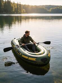 Inflatable Kayak, Inflatable Boat, Inflatable Fishing Boat, Floating Boat, Kayak, Military Green PVC Boat, Yacht, Kayak, Swimming Pool, Lake, Adult Rubber Boat, Inflatable Kayak, Suitable For Fishing And Outdoor Drifting - Multicolor - View 7