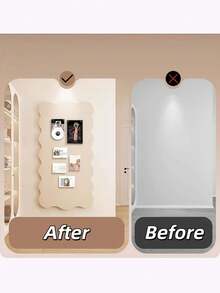 1PC Modern Thickened Felt Bulletin Board No Drill Wall Mounted Rectangular Message Photo Display Board For Home Office Memo Notice DIY Decorative Wall Organizer For Valentine Mother Thanksgiving Christmas Gift - A - View 3