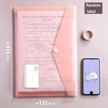 A4 Clear PP Plastic Document Folders With Snap Button, Waterproof File Storage Pouches, Macaron Color Envelope File Bags For Office School Document Organizer, Available In 5pcs/10pcs/30pcs - Gradient Macaron Colors (Upgraded and Thickened) - View 3