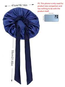Luxury Satin Embroidered Bow Sleep Cap For Women - Adjustable Silk Nighttime Hair Accessory, Headband-Style Home Sleep Aid Hat Hair Bonnet Hair Drying Towel Wrap - Multicolor - View 3