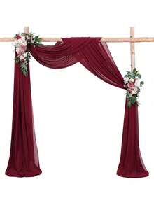 1/2 Pieces 4.4 Yards Arch Canopy Sheer Backdrop Curtain, Suitable For Party, Ceiling, Wedding Arch, Reception, Christmas And Other Occasions Decoration - View 6