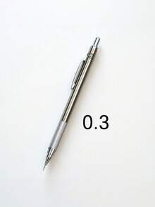 قلم رصاص ميكانيكي أوتوماتيكي معدني، قلم كتابة ورسم بمركز ثقل منخفض، رصاص ، قابل للنقر - الأسود - مشاهدة 10