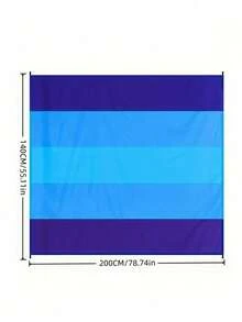1 PC Waterproof Sandproof QuickDry Portable Foldable Lightweight Durable AntiSand EasyClean Compact Beach Blanket Picnic Mat For Travel Camping Hiking Outdoor Adventure Summer Essential Gear MustHave Perfect For Beach Day Picnic Trip - multicolor - View 8