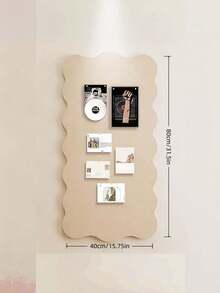 1PC Modern Thickened Felt Bulletin Board No Drill Wall Mounted Rectangular Message Photo Display Board For Home Office Memo Notice DIY Decorative Wall Organizer For Valentine Mother Thanksgiving Christmas Gift - A - View 4