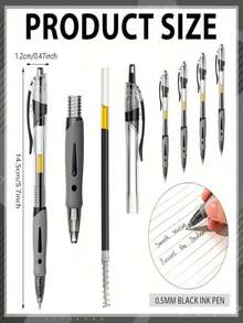 7-In-1 Stationery Set | A5 Hardcover Spiral Notebook, 0.5mm Ballpoint Pen And Refills, Smooth Writing And Tear-Off Pages, School And Office Supplies, Student Stationery, Daily Writing, Note-Taking - Multicolor - View 3