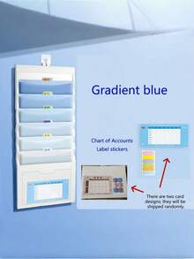 1 Piece Hanging File Folder Expandable Graded Color File Bag Collapsible Storage For School Office Document Organization A4 Paper Student Teacher Supplies - Multicolor - View 11