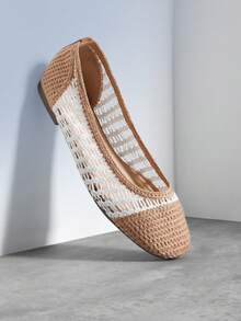 Solezae Sapatos Planos Versáteis de Moda Feminina para Uso Diário - Damasco - Visão 1