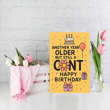 1Pc Fun And Humorous Birthday Card To Give To Friends, Containing Vivid Jokes, Perfect For Adult Birthday Parties, Guaranteed To Make You Laugh Heartily - multicolor - View 6