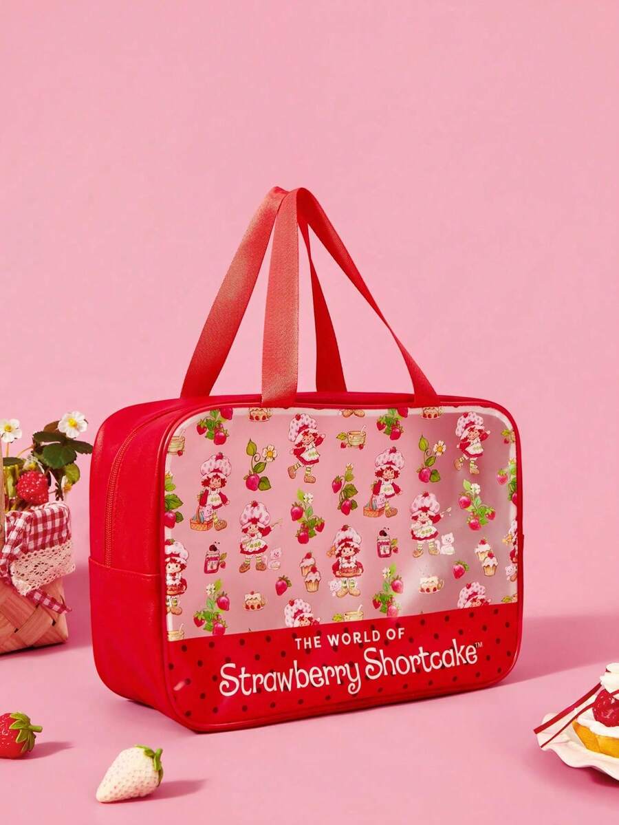 Strawberry Shortcake X POKOJA LAND 便攜旅行收納袋,迷你化妝品手拿包 - 彩色 - 查看 1