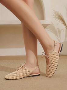 Styleloop Ladies, Willow Nails, Buckles, Flat Shoes. - Apricot - View 8