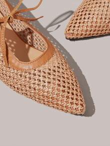 Styleloop Damen, Weidenägel, Schnallen, Flache Schuhe. - Hellbraun - Übersicht 5