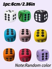 1PC Large Size Soft Plush Foam Dice Multicolor Throwable Multifunctional Tabletop Game Accessory For Adult Party Games Decorations Valentines Wedding Birthday Party Decorations Gift Ideas - Multicolor - View 13