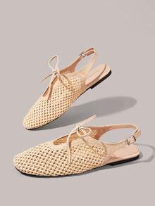 Styleloop Ladies, Willow Nails, Buckles, Flat Shoes. - Apricot - View 9