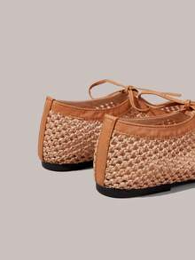 Styleloop Damen, Weidenägel, Schnallen, Flache Schuhe. - Hellbraun - Übersicht 9