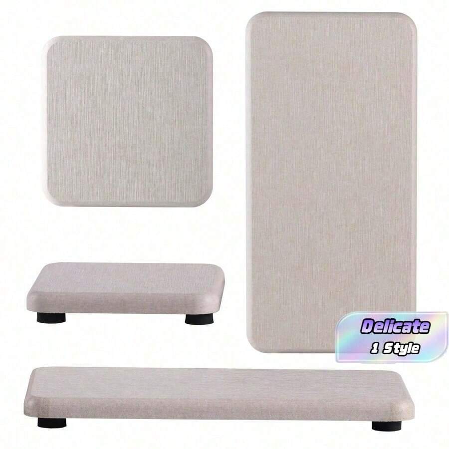 A Set Of 4 Absorbent Diatomaceous Earth Trays, Diatomaceous Earth Kitchen Soap Dishes, Handmade Soap Racks, Water-Absorbing Stones, Ideal For Modern Homes, Bathroom Decor, Autumn Decor, And Back-To-School Season - multicolor - View 1