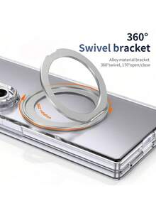 Compatible With Samsung Galaxy Z Fold 8 Ultra 7 6 5 4 Fold7, With Tempered Glass Screen Protector - Silver - View 2