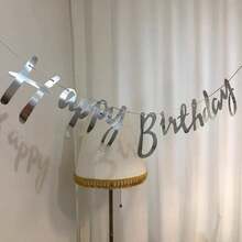 Golden Flag Birthday Party Background Decoration Gold Silver Black Colorful Party Supplies Birthday Decoration - Gold - View 6