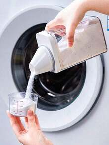 1100/1800/2300ml Refillable Laundry Detergent Dispenser Bottle, Suitable For Powder Detergent, Fabric Softener, Bleach, Etc., With Labels, Dorm Use, Can Also Store Dish Soap, Bathroom Products, Room Decor - Multicolor - View 10
