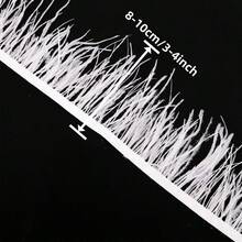 1 متر/39.37 بوصة ريش صناعي مزخرف DIY فستان زفاف ريش شريط حرفي عمل يدوي خياطة ملابس مزركشة إكسسوارات 8-10 سم - ريشة - مشاهدة 4