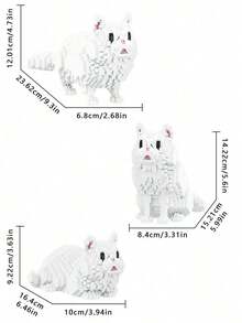 Set Balok Bangunan Model Hewan Peliharaan Dewasa, Kucing Ragdoll Mewah/Kucing Persia/Kucing Biru/Kucing Sapi/Kucing Oranye/Kucing Belang/Kucing Hitam/Kucing Kaliko/Kucing Mahkota, Mainan Konstruksi Modular, Membantu Meredakan Stres dan Mengurangi Kecemasan, Model Balok Bangunan yang Ringkas dan Indah - Berbagai warna - View 8