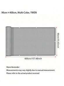 Opaque Privacy Screen Cover, UV Protection Fence For Balcony, Apartment Railing, Outdoor Patio, Platform, Porch - grey - View 10