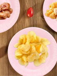1 Piece/10 Pieces/20 Pieces/50 Pieces Light Pink Paper Plates, 6-Inch Pink Paper Cake Plates, 7-Inch Dessert Plates, 9-Inch Dinner Plates, Suitable For Snacks, Salads, Homemade Cooking, And Handicrafts, Also Suitable For Office, Camping, Indoor Use - Multicolor - View 2