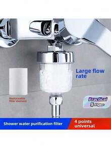 Shower Filter With Replaceable Filter Cartridge, Home Use Shower Water Purifier, Universal For Bathing And Hot Water Heater - Multicolor - View 1
