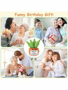 MINKOJA 1 Hand-Crocheted Table Decoration: A Cute Potted Plant Figurine-A Thoughtful Gift For Friends And Sisters, Or A Token Of Appreciation For Mom, Colleagues, And Family; Perfect As A Small Gift For Bedroom Decor - Multicolor - View 8