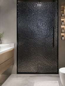 Shading Window Film, Shading Curtain, Tinted Glass Sunshade Privacy Curtain, Suitable For Family Rooms, Creating A Dark Sleep Environment, Controlling Indoor Temperature, No Adhesive Required, Black - Black - View 9