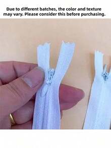 1/10pcs Black Or White Invisible Zipper For Sewing And Garment Making, Ideal For Clothing, Bags, Pillowcases Or Bedding, Textile Processing And Fabric Accessories - Multicolor - View 10