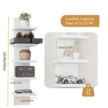 Simple, Thin Wall-Mounted Storage Rack 3/5 Layers (Pvc Material), Wall-Mounted Storage Rack, Wall Rack, Wall-Mounted Acrylic Storage Rack, Wall-Mounted Floating Shelf, Multi-Functional Anime Character Display Storage Rack, Floating Wall-Mounted - Multicolor - View 1