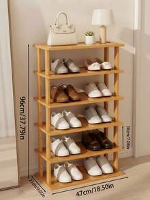 3/4/5/6 Tier Elegant Space Saving Easy Assembly Sturdy Shoe Rack Organizer Stand For Entryway Hallway Kitchen Home Office Sneakers Heels Platform Shoes Durable Lightweight Portable Stackable Modern Design Practical Storage Shelf - Multicolor - View 5