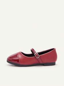 Cozy Pixies Autumn And Winter College Children's Fun Cute Red Versatile Comfortable Fashion Versatile Soft Sole Girls Children's Flats Back To School Party Party - Burgundy - View 7