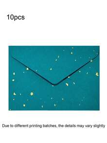 Gold-Flecked Special Paper Envelope & Letter Set, Vintage Thick Premium Invitation Card, Postcard, Wax Seal - A - View 20