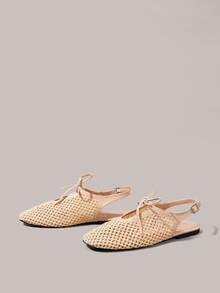 Styleloop Ladies, Willow Nails, Buckles, Flat Shoes. - Apricot - View 7
