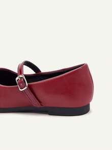 Cozy Pixies Autumn And Winter College Children's Fun Cute Red Versatile Comfortable Fashion Versatile Soft Sole Girls Children's Flats Back To School Party Party - Burgundy - View 9