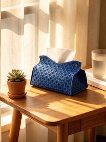 1-5PCS Woven Pattern High Capacity Durable Lightweight Decorative Tissue Box Toilet Paper Storage Organizer Multiple Colors For Living Room Kitchen Dining Room Bedroom Holiday Wedding Gift Home Decor - View 5