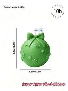 Muroi Mono Christmas Bow Tie Spherical Aromatherapy Candle, Snowflake&Star Patterns, With The Top Designed In An Exquisite Bow Tie Shape. Available In A Variety Of Soft Colors, It Is Suitable For Home Decoration And Creates A Warm And Healing Festive Atmosphere - Snowflake bow christmas ball - View 10