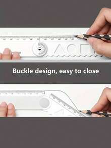 1pc 30cm Foldable Acrylic Ruler,Plastic Folding Ruler With Pattern Tracing And Measurement Numbers,Scale Ruler,Suitable For Office,Classroom,Teaching,Exam Supplies,Drawing Supplies,Supplies Office Supplies Back To School Stationery Supplies,Rulers - Multicolor - View 5