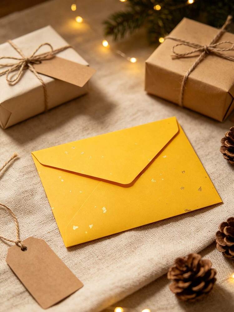 金箔點綴特種紙信封與信紙套組，復古加厚高級邀請卡、明信片、火漆印章 - A - 查看 11